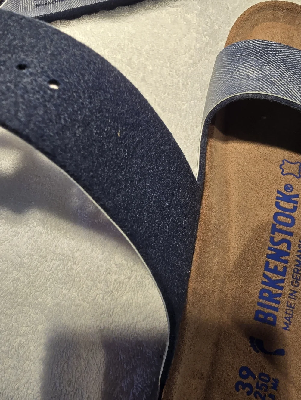 Birkenstock Arizona Double Buckle Sandals in Denim Blue SIZE 39 - Picture 5 of 7
